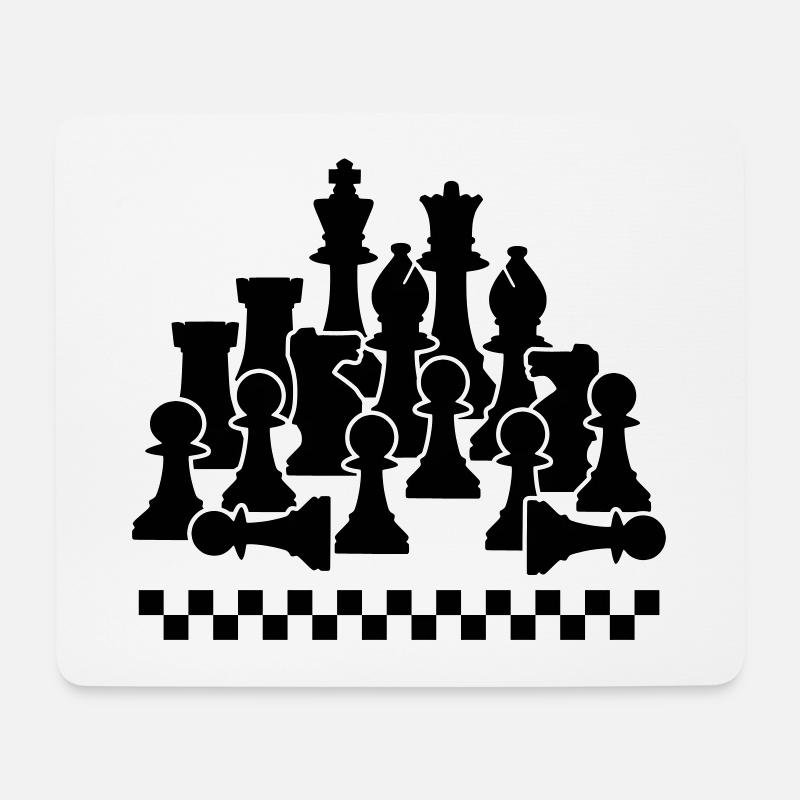 Schach - Mousepad (Querformat) - Weiß