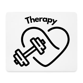 GYM is my therapy - Mouse Pad (horizontal) - white - Front