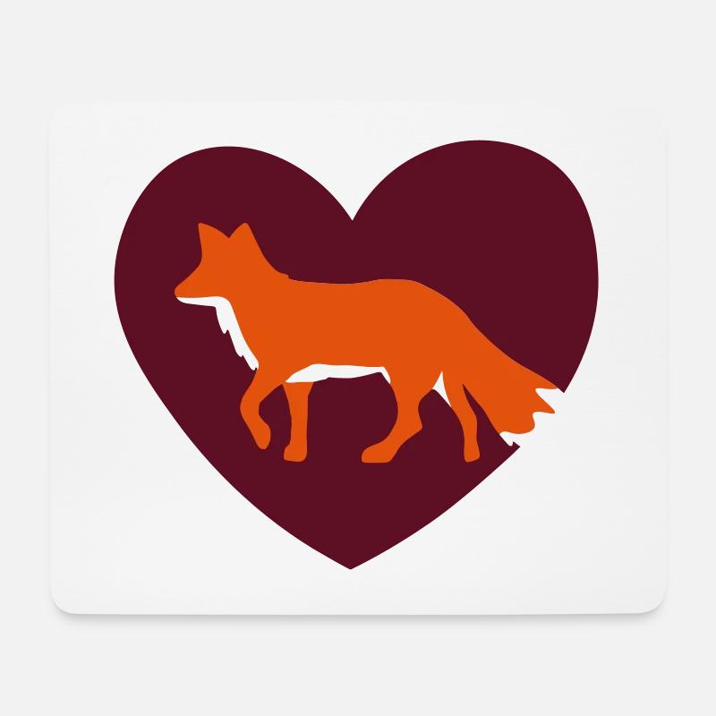 Fuchs - Fox - Renard - Mousepad (Querformat) - Weiß