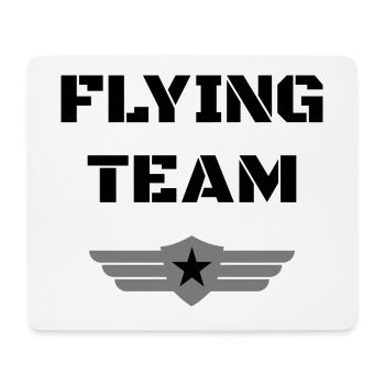 Flying team (Abzeichen, Flügel, Stern) - Mousepad (Querformat) - Weiß - Vorne