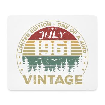 July 1961 Vintage 1961 Birthday Gift - Mouse Pad (horizontal) - white - Front