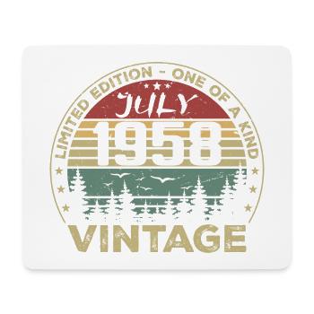 Jahrgang 1958 Juli 1958 Geburtstagsgeschenk - Mousepad (Querformat) - Weiß - Vorne