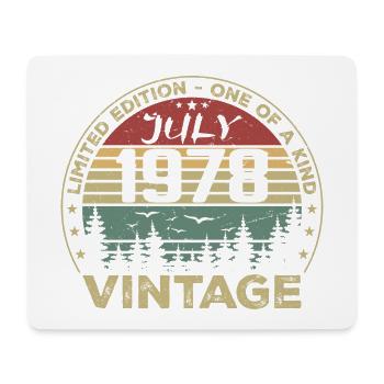 Cadeau D'anniversaire Juillet 1978 Vintage 1978 - Tapis de souris (format paysage) - blanc - Devant