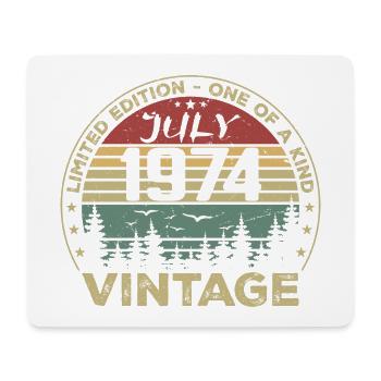 Juli 1974 Geburtstagsgeschenk Jahrgang 1974 - Mousepad (Querformat) - Weiß - Vorne