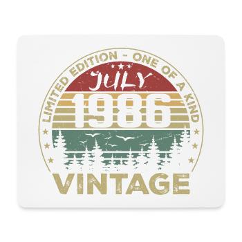 Geburtstagsgeschenk Juli 1986 Jahrgang 1986 - Mousepad (Querformat) - Weiß - Vorne