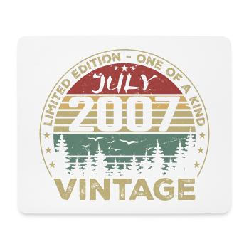 Cadeau D'anniversaire Juillet 2007 Vintage 2007 - Tapis de souris (format paysage) - blanc - Devant