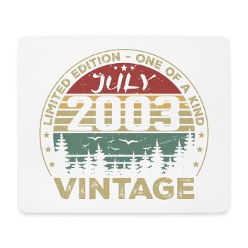 July 2003 Vintage 2003 Birthday Gift - Mouse Pad (horizontal) - white - Front
