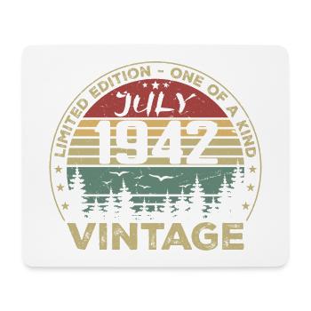 Juli 1942 Geburtstagsgeschenk Jahrgang 1942 - Mousepad (Querformat) - Weiß - Vorne