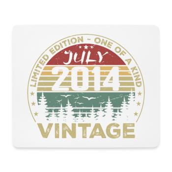 Cadeau D'anniversaire Juillet 2014 Vintage 2014 - Tapis de souris (format paysage) - blanc - Devant