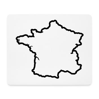 France symbole silhouette pays - Tapis de souris (format paysage) - blanc - Devant