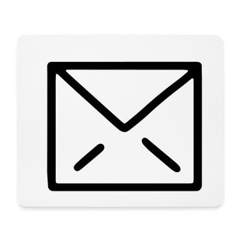 Brief Briefsymbol letter icon envelope Nachricht - Mousepad (Querformat) - Weiß - Vorne