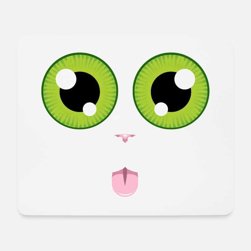 Die Katzenzunge - Mousepad (Querformat) - Weiß