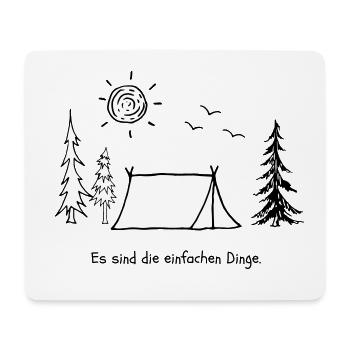 Ce sont les choses simples - Tapis de souris (format paysage) - blanc - Devant