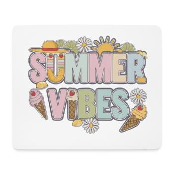 Boho Summer Vibes - Mousepad (Querformat) - Weiß - Vorne
