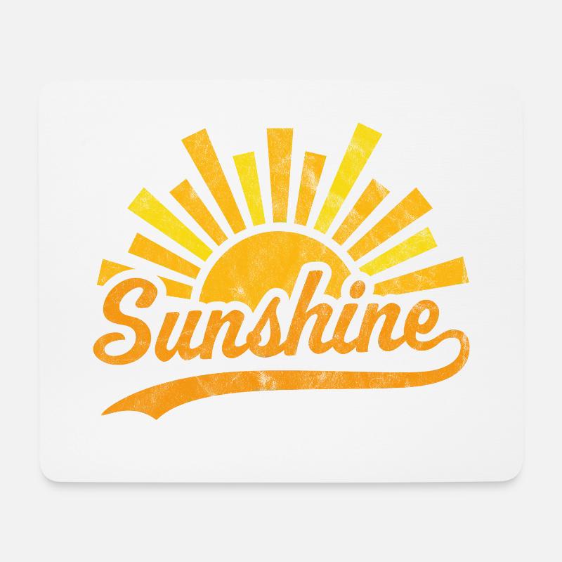 Soleil Soleil - Tapis de souris (format paysage) - blanc