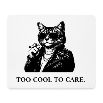 Katzenbrillen-Attitüde zu cool - Mousepad (Querformat) - Weiß - Vorne