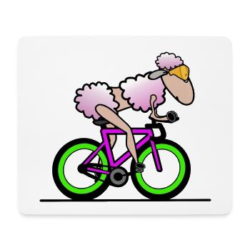 Triathlon Triathlète Moutons - Tapis de souris (format paysage) - blanc - Devant