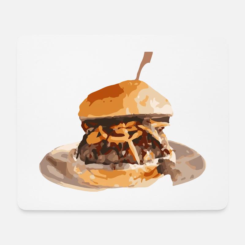 Burger Day - Mousepad (Querformat) - Weiß