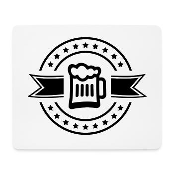 icône de chope de bière - Tapis de souris (format paysage) - blanc - Devant