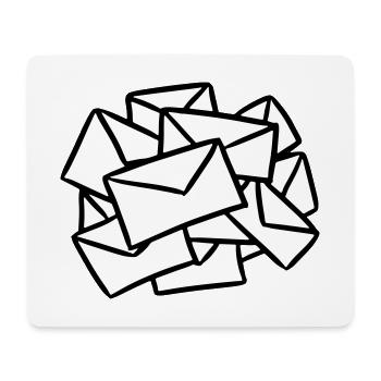 Briefe Postbote letters Briefpost Post Nachrichten - Mousepad (Querformat) - Weiß - Vorne