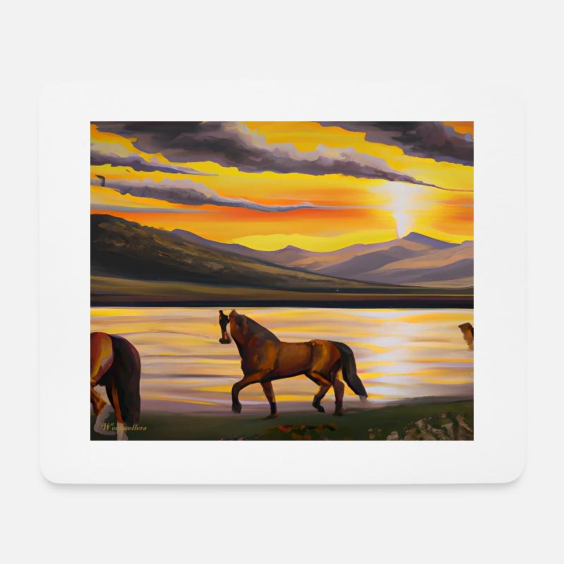 Horse Mousepad - Mouse Pad (horizontal) - white