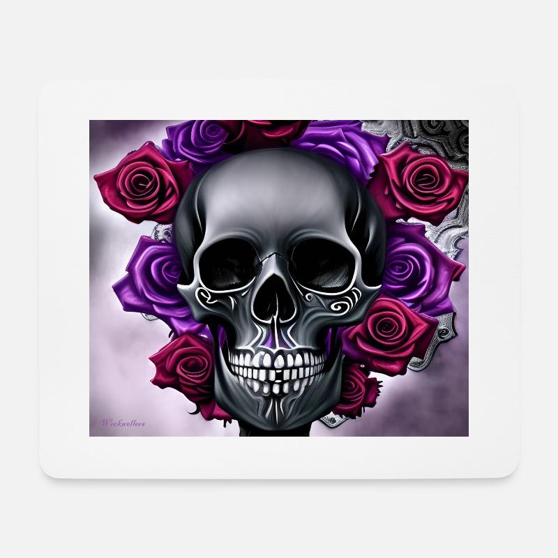 Gohtic Skull - Mousepad (Querformat) - Weiß
