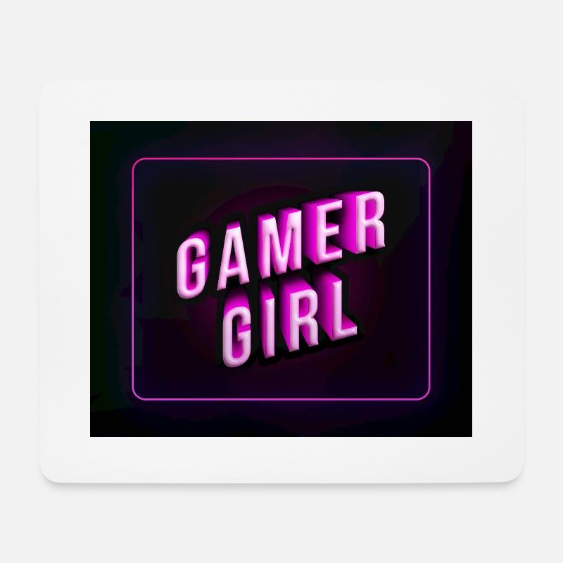 Gamer Girl Pink 3d Mousepad - Mousepad (Querformat) - Weiß