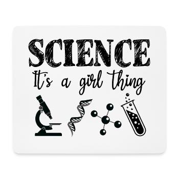 Wissenschaft Es ist eine Mädchensache Wissenschaftlerin Mädchen - Mousepad (Querformat) - Weiß - Vorne