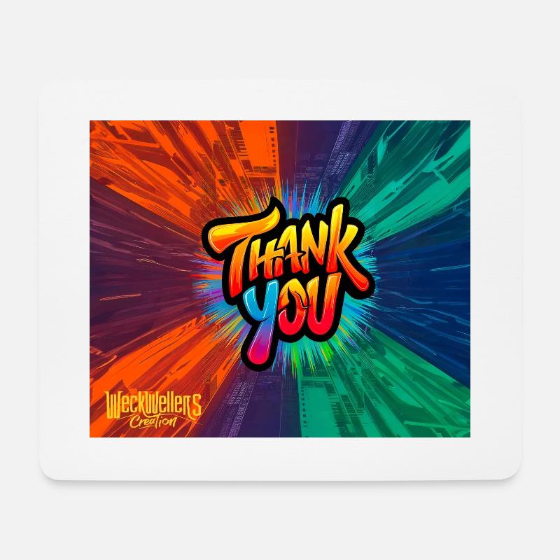 Danke - Mousepad (Querformat) - Weiß