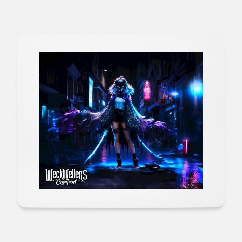 dark fantasy anime - Mousepad (Querformat) - Weiß