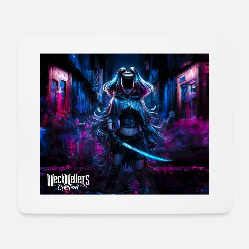 dark graffiti anime - Mousepad (Querformat) - Weiß