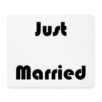 GERADE VERHEIRATET. Junggesellinnenabschied. VALENTINSTAG. PAAR - Mousepad (Querformat) - Weiß - Vorne