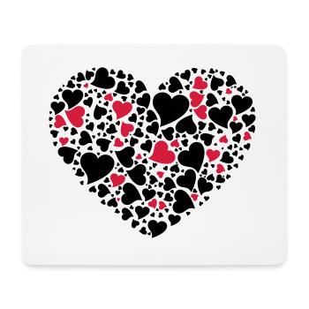 MULTI HEARTS IN EINEM HERZEN - Mousepad (Querformat) - Weiß - Vorne