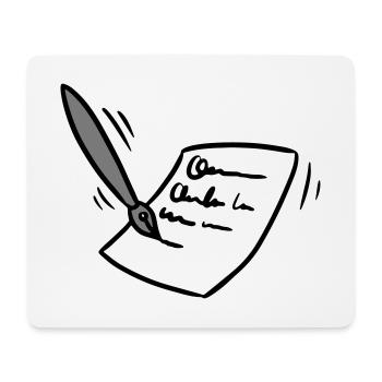 Letter fountain pen Letter ink pen gift idea - Mouse Pad (horizontal) - white - Front