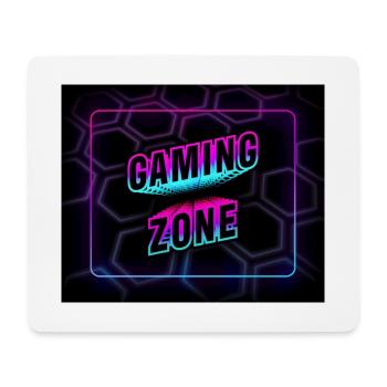 gaming zone neon pink blau 3d mousepad - Mousepad (Querformat) - Weiß - Vorne
