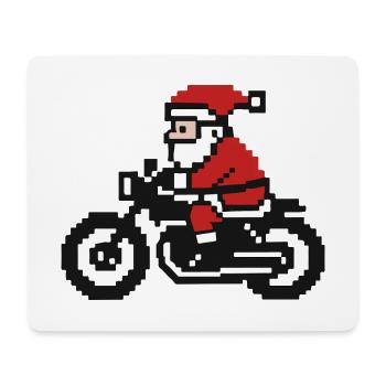 Ugly Christmas Sweater – Santa im Retro Pixel Stil - Mousepad (Querformat) - Weiß - Vorne