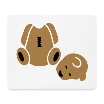 Geköpfter Teddnär / Headless Teddy Bear (2c) - Mousepad (Querformat) - Weiß - Vorne