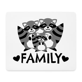 Famille raton laveur Famille raton laveur Nous sommes une famille - Tapis de souris (format paysage) - blanc - Devant