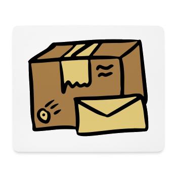 Post mail Paket Brief Zustellung package letter - Mousepad (Querformat) - Weiß - Vorne
