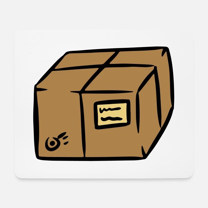 Paket package paquet Paketpost postman Sendung - Mousepad (Querformat) - Weiß