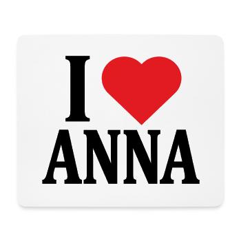T-Shirt Ich liebe Anna T-Shirt Geschenkidee - Mousepad (Querformat) - Weiß - Vorne