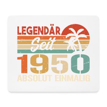 Original 1950 Jahrgang Vintage Geburtstag 1950 - Mousepad (Querformat) - Weiß - Vorne