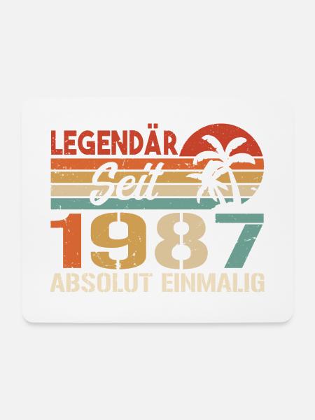 Original 1987 Jahrgang Vintage Geburtstag 1987 - Mousepad (Querformat) - Weiß
