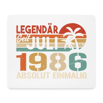1986 Juli Geboren im Juli 1986 - Mousepad (Querformat) - Weiß - Vorne