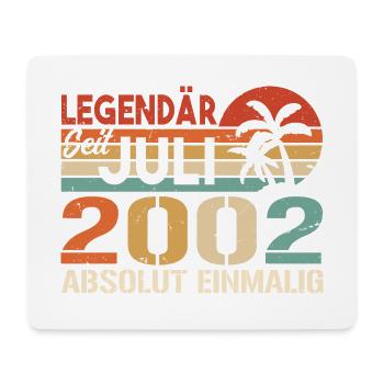 2002 Juli Geboren im Juli 2002 - Mousepad (Querformat) - Weiß - Vorne