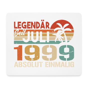 1999 Juli Geboren im Juli 1999 - Mousepad (Querformat) - Weiß - Vorne