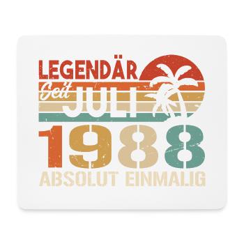 1988 Juli Geboren im Juli 1988 - Mousepad (Querformat) - Weiß - Vorne