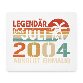 2004 Juli Geboren im Juli 2004 - Mousepad (Querformat) - Weiß - Vorne