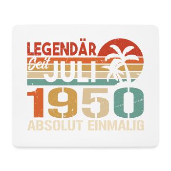1950 Juli Geboren im Juli 1950 - Mousepad (Querformat) - Weiß - Vorne