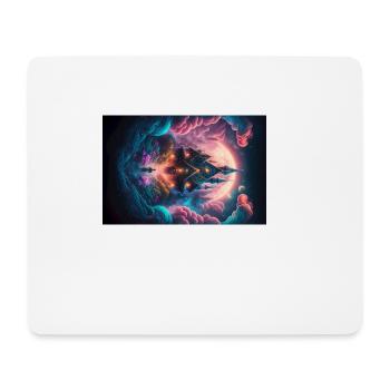 Buntes Fantasy Schloss Zauber Mystisch Surreal - Mousepad (Querformat) - Weiß - Vorne